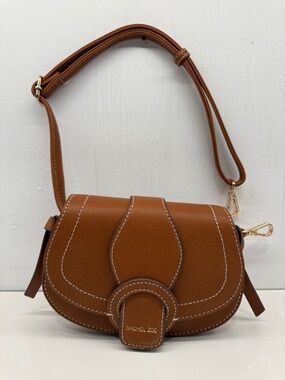 Rachel Zoe Cognac Brown Leather Crossbody Saddle OR Belt Bag